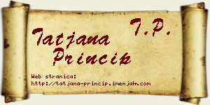 Tatjana Princip vizit kartica